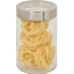 Clearance Gifi Bocal en verre transparent couvercle inox 1,2L - Ø11xH.17cm