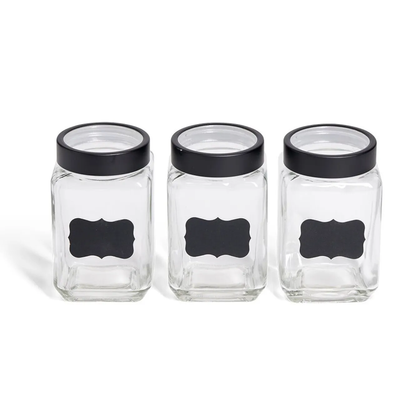 Hot Gifi Bocal en verre x3 avec étiquettes