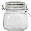 New Gifi Bocal hermétique carré verre couvercle motif ethnique 750 ml