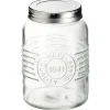 Sale Gifi Bocal hermétique rond transparent avec couvercle en métal H13 cm