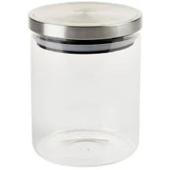 Outlet Gifi Bocal hermétique verre transparent couvercle métal silicone