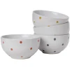 Sale Gifi Bol en céramique déco pois coloré x4