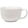 Sale Gifi Bol jumbo blanc à motif taupe