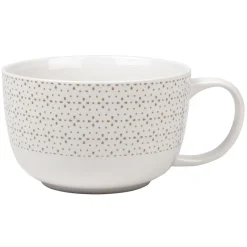 Sale Gifi Bol jumbo blanc à motif taupe