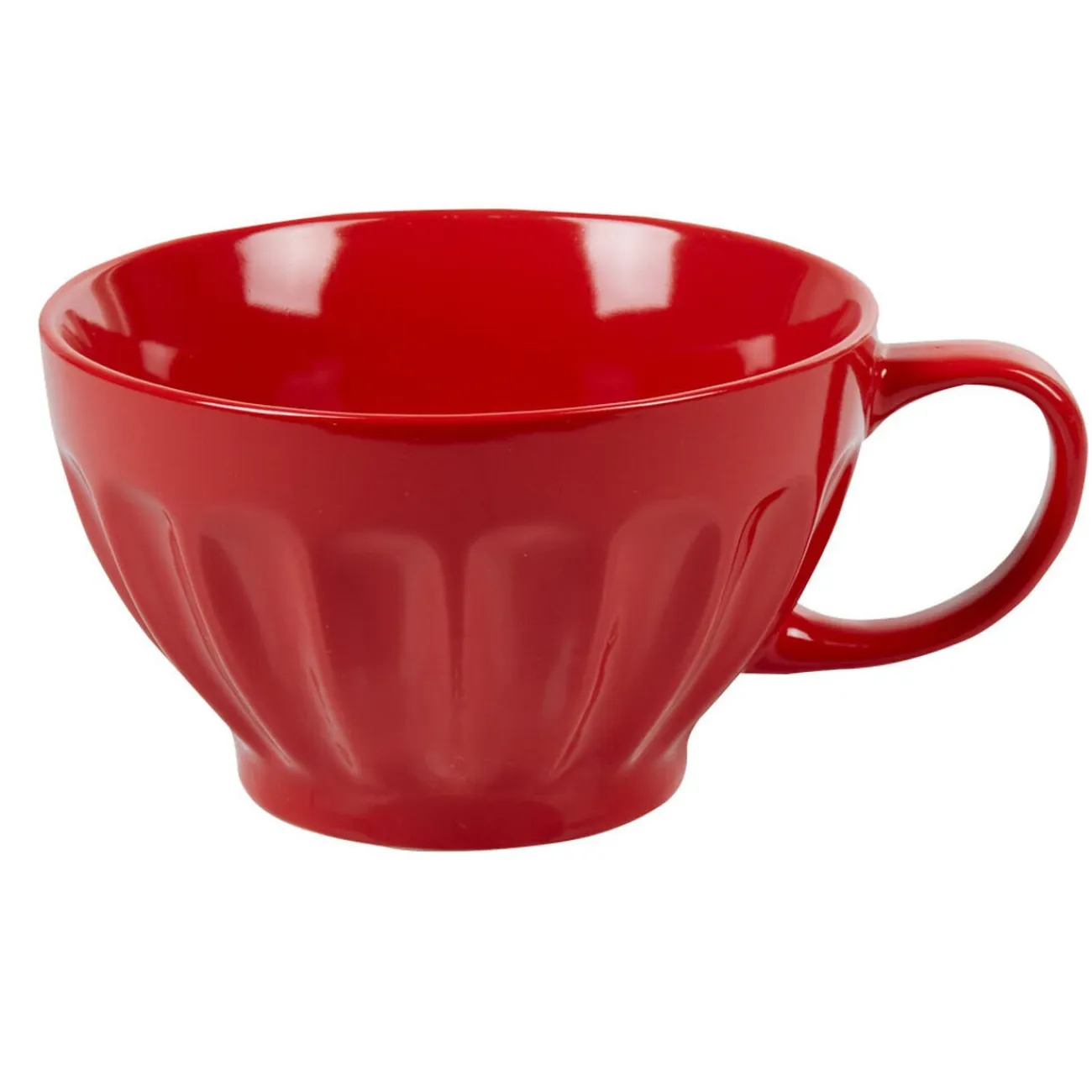 Sale Gifi Bol jumbo rouge cotelé