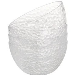 Sale Gifi Bol plastique transparent martelé x4