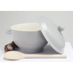 Sale Gifi Bol à soupe gris avec couvercle
