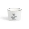 Best Gifi Bol à soupe 500ml faïence gris Ø12xH8,4cm