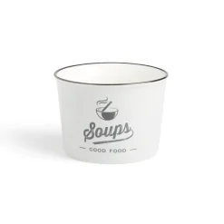 Best Gifi Bol à soupe 500ml faïence gris Ø12xH8,4cm