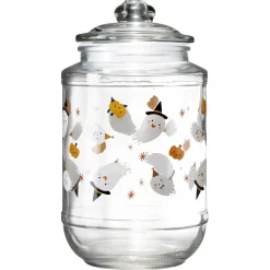 Discount Gifi Bonbonnière 2L en verre motifs Halloween Ø13,5xH24,5cm
