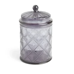 Sale Gifi Bonbonnière plastique effet capitonné noir ou transparent Ø10xH20cm