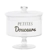 Outlet Gifi Bonbonnière sur pied transparente Petites douceurs
