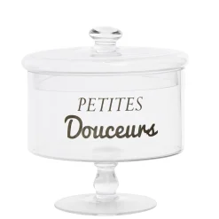 Outlet Gifi Bonbonnière sur pied transparente Petites douceurs