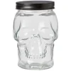 Discount Gifi Bonbonnière transparente design Tête de mort Halloween 1,5L