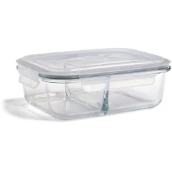 Online Gifi Boîte alimentaire compartimentée en verre couvercle plastique 1,5L