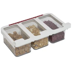 Sale Gifi Boîte alimentaire 3en1 à fixer sur étagère L33x19xH11cm