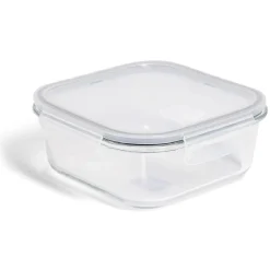 Best Gifi Boîte alimentaire en verre avec couvercle plastique à clips 1,1L