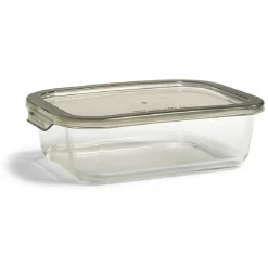 Best Gifi Boîte alimentaire en verre avec couvercle étanche à clips 1L