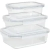 Outlet Gifi Boîte alimentaire en verre x3
