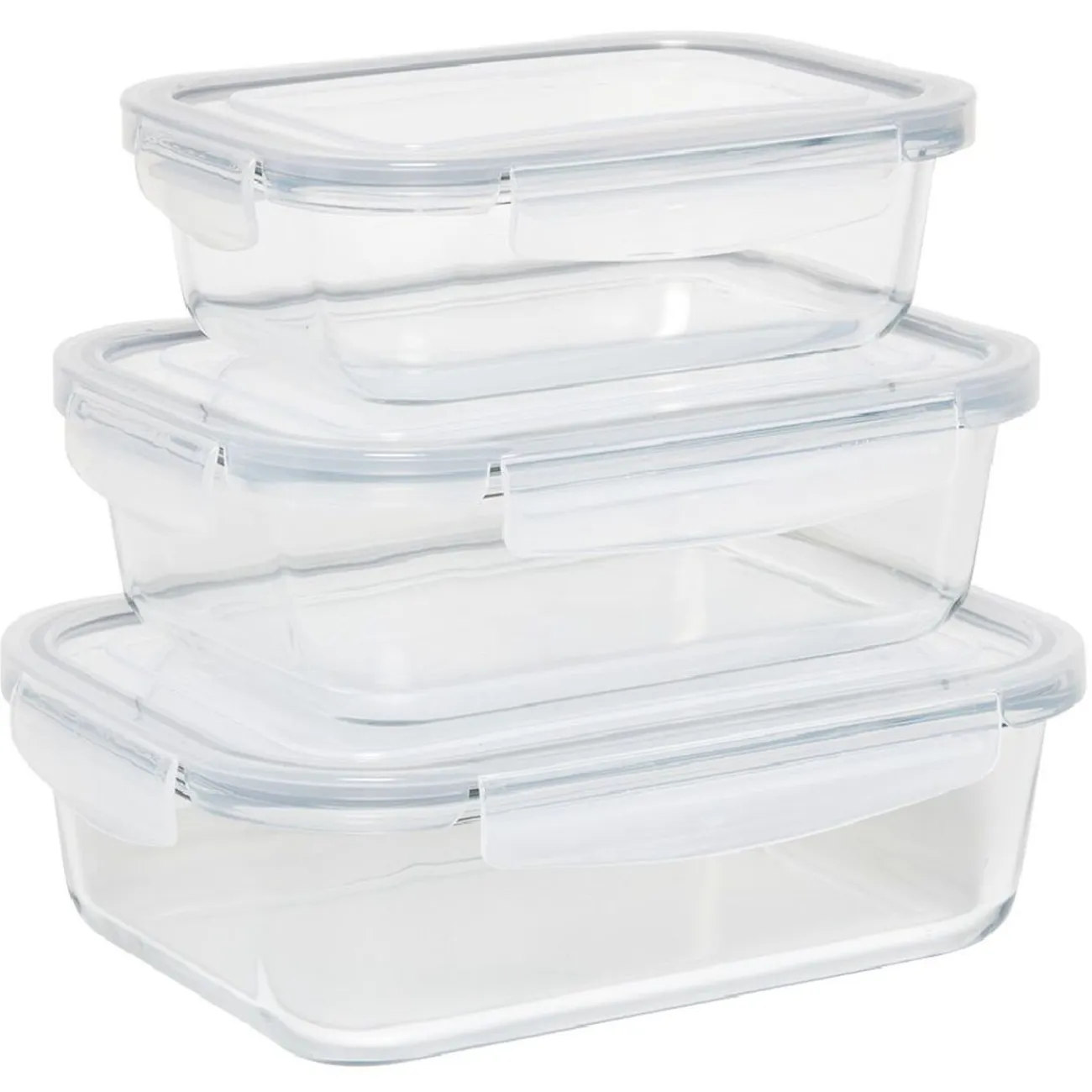 Outlet Gifi Boîte alimentaire en verre x3