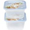 Gifi Rangement|Boîte alimentaire 1,3 L bleue x2