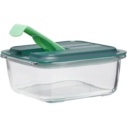 Discount Gifi Boîte alimentaire Luminarc verre Esay Box transparent et vert 76 cl