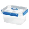Sale Gifi Boîte alimentaire rectangulaire transparente bleu et blanc 1,5L