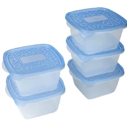 Sale Gifi Boîte alimentaire Take away 1.1 L transparente et bleue x5