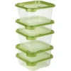 Outlet Gifi Boîte alimentaire transparente et verte x5