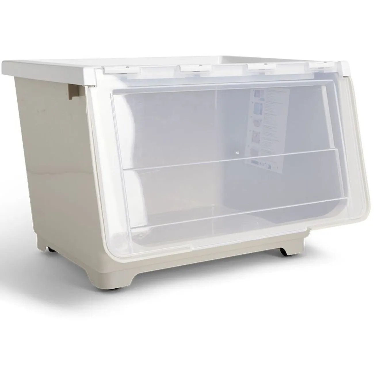 Gifi Rangement|Boîte avec couvercle 45L beige 43xH30,5x39cm