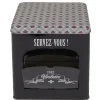 Clearance Gifi Boîte à biscuits carrée design "Servez-vous - Chez Violette"