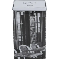 Best Gifi Boîte à café rectangulaire design bistrot noir et blanc