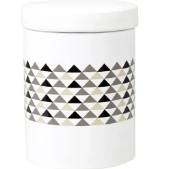 Gifi Nettoyage Et Entretien|Boîte à coton blanche motif triangles