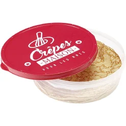 Discount Gifi Boîte à crêpes ronde avec couvercle design rouge