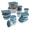 Hot Gifi Boîte de conservation alimentaire bleu x 17