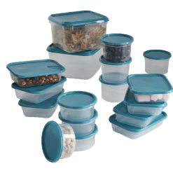 Hot Gifi Boîte de conservation alimentaire bleu x 17