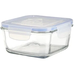 Outlet Gifi Boîte de conservation en verre hermétique L14,3xl14,3xH8,6 cm