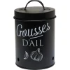 Clearance Gifi Boîte de conservation métal noir pour ail
