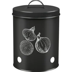 Clearance Gifi Boîte de conservation pour oignon en métal noir
