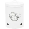 New Gifi Boîte de conservation pour pommes de terre en métal blanc