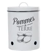 New Gifi Boîte de conservation vintage en métal pour pommes de terre