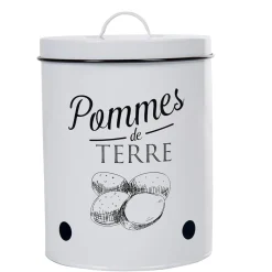 New Gifi Boîte de conservation vintage en métal pour pommes de terre