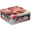 Online Gifi Boîte de Noël carré vintage métal motif biscuit étoile