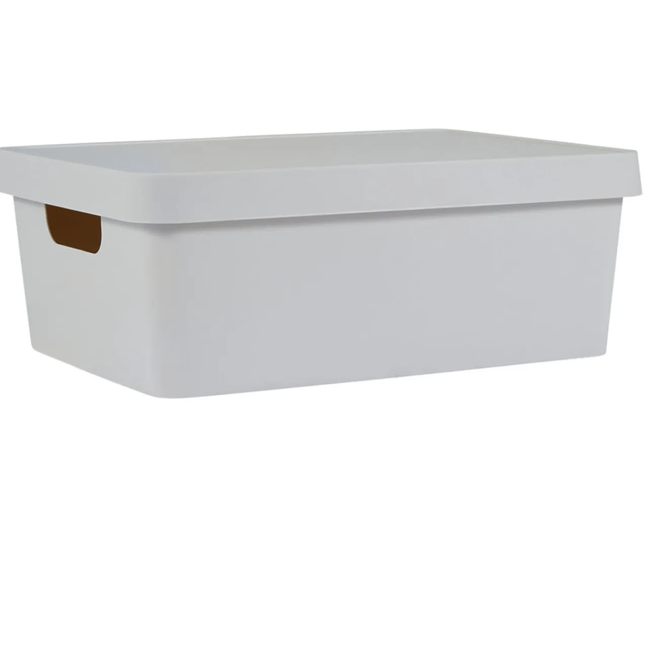 Gifi Rangement|Boîte de rangement avec couvercle beige 11 L