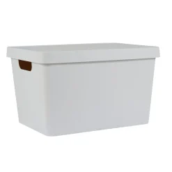 Gifi Rangement|Boîte de rangement avec couvercle beige 17 L