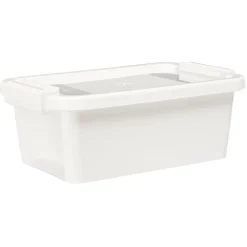 Gifi Aménagement Atelier^Boîte de rangement avec couvercle blanc transparent 4L