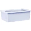Gifi Rangement|Boîte de rangement avec couvercle lavande transparent 26L