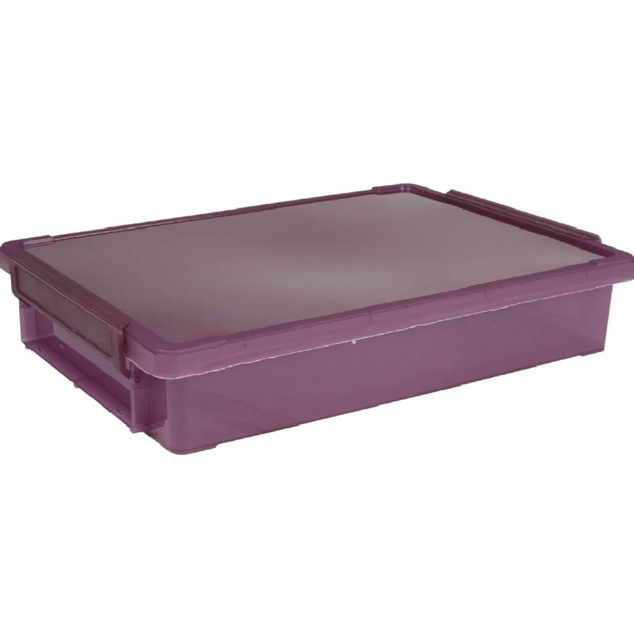 Gifi Rangement|Boîte de rangement avec fermeture à clip violet 4 L