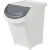 Gifi Rangement|Boîte de rangement blanche avec couvercle 40 L