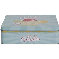 Hot Gifi Boîte de rangement cuisine bleue décor glace multicolore
